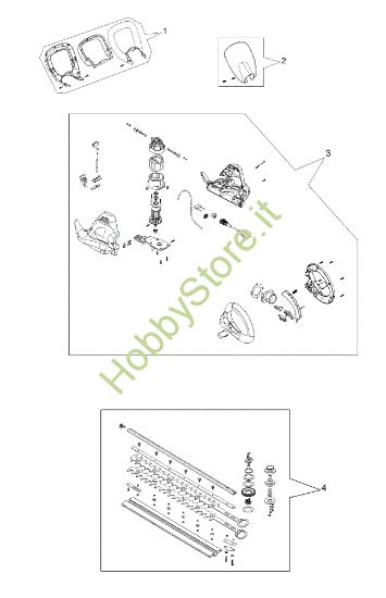 Picture of Esploso HC 700 E Tagliasiepi elettrico