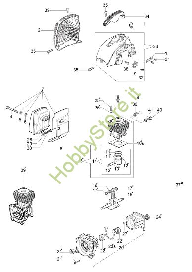 Picture of Motore BC 420 T (Euro1 / Euro2) Decespugliatore