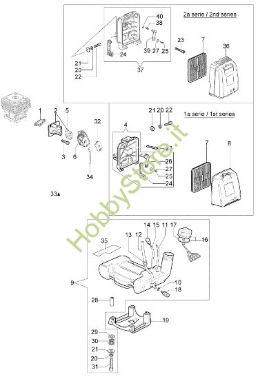 Picture of Serbatoio e filtro aria SPARTA 370 T (Euro2) Decespugliatore