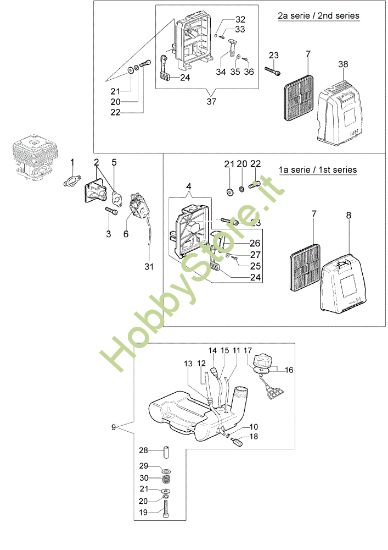 Picture of Serbatoio e filtro aria SPARTA 42 BP Decespugliatore