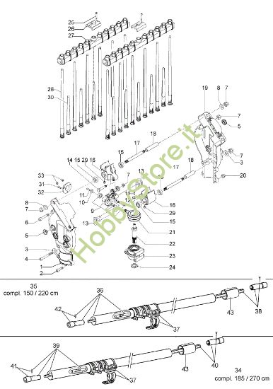 Picture of Asta e rastrello OS 300 E Scuotitore a pettine