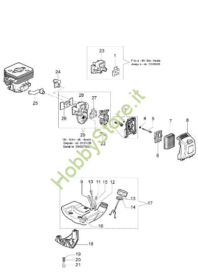 Picture of Serbatoio e filtro aria BC 250 T Decespugliatore
