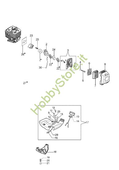 Picture of Serbatoio e filtro aria BC 280 T Decespugliatore