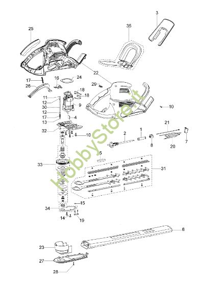 Picture of Esploso HC 600 E Tagliasiepi elettrico
