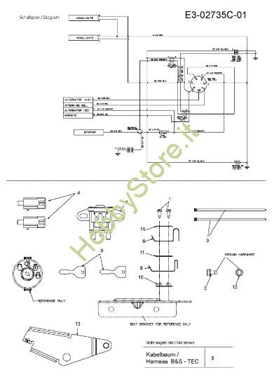 Picture of Schema elettrico (1/2) TORNADO 97/13.5 T Trattorino