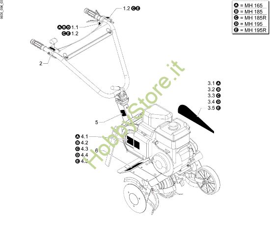 Picture of Targhetta MH 185 Motozappa