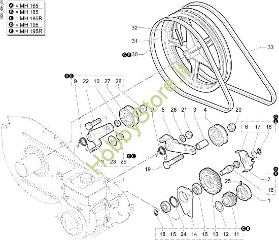 Picture of Ingranaggi MH 195 Motozappa