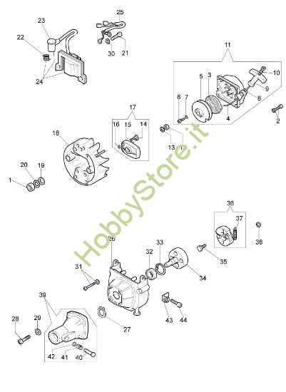 Picture of Avviamento e frizione 435 BP Decespugliatore