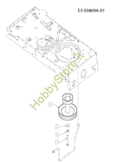 Picture of Leva e puleggia motore KROSSER 92/13.5 T Trattorino