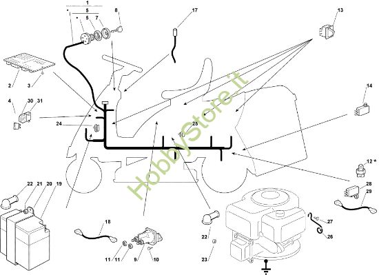 Picture of Parti elettriche OM 72C/12,5H Cat.2009 Trattorino