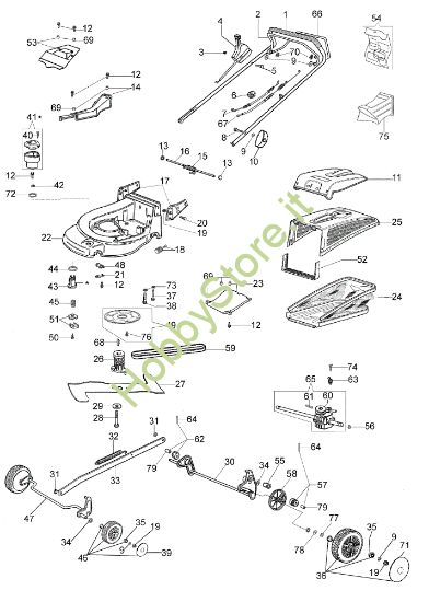 Picture of Esploso (Restyling 2011) MAX 53 TK (K800) Rasaerba