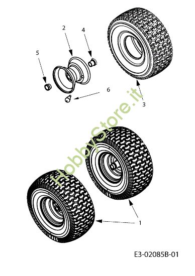 Picture of Ruote anteriori KROSSER PLUS 105/17,5 H Trattorino