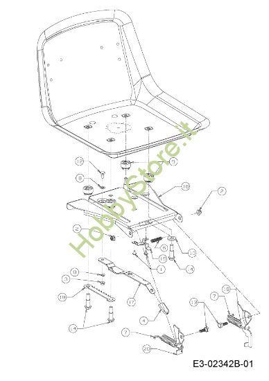 Picture of Supporto sedile KROSSER PLUS 105/22 H Trattorino