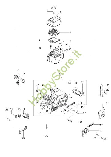 Picture of Serbatoio e filtro aria 952 Motosega