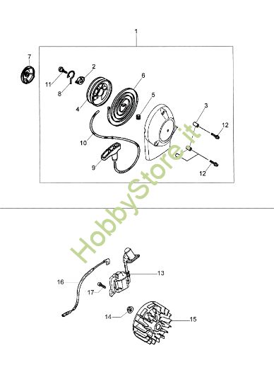 Picture of Avviamento completo MH 130 Motozappa