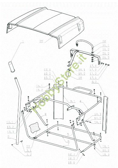 Picture of Sacco raccoglierba OM 105JH/16H Cat.2009 Trattorino (solo per il mercato tedesco)