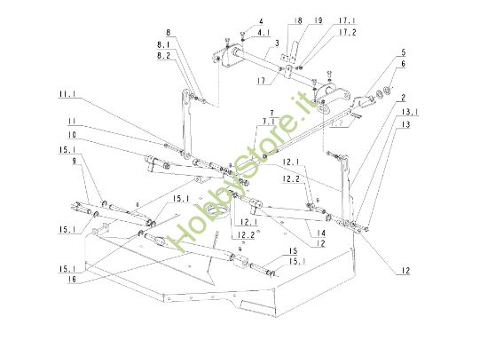 Picture of Regolazione piatto di taglio APACHE 92 4x4 Cat.2009 Trattorino