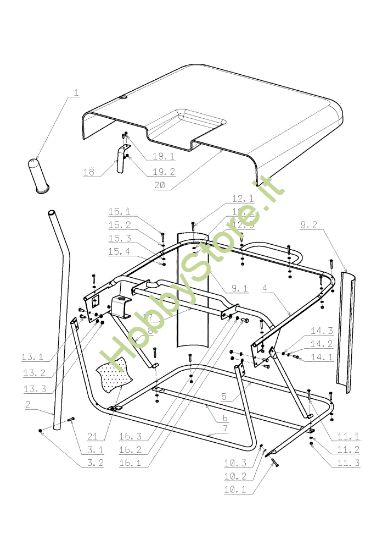Picture of Sacco raccoglierba OM 104J/21 Intek 2009 Trattorino (solo per il mercato tedesco)