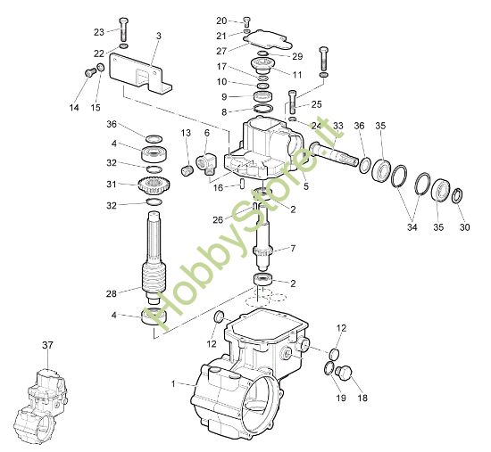 Picture of Ingranaggi (Cambio) (1/2) WB 55 H 6,5 Trinciasarmenti