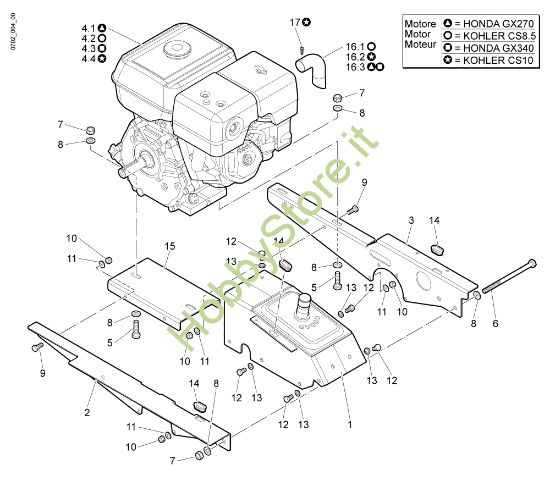 Picture of Telaio e motore WB 65 HR 8,5 Trinciasarmenti