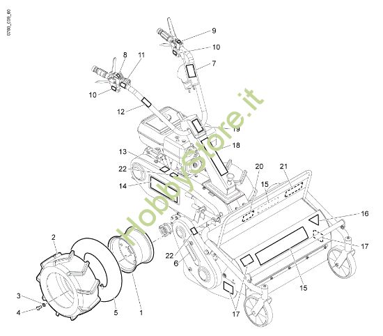 Picture of Ruota motrice - Kit targhette WB 80 KR 11 Trinciasarmenti