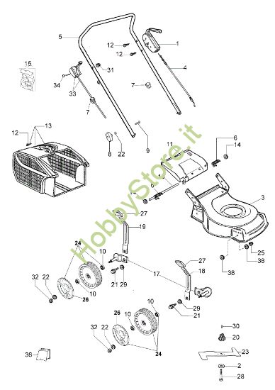 Picture of Esploso completo ESSENTIAL (Da Gennaio 2012) G 48 PK (K500) Rasaerba