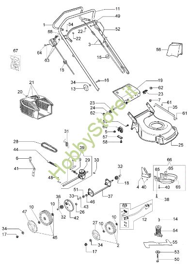 Picture of Esploso completo ESSENTIAL (Da Gennaio 2012) G 48 TK (K600) Rasaerba