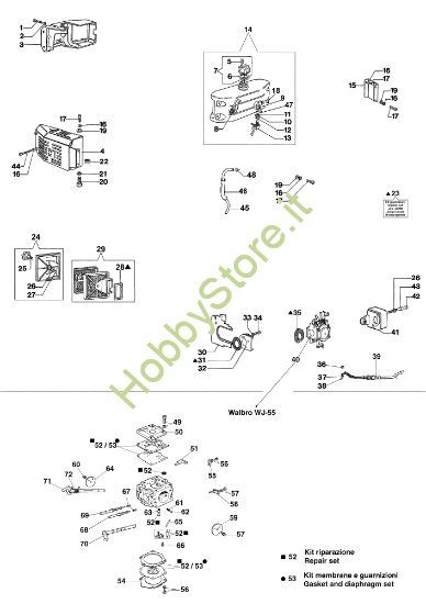 Picture of Carburatore e serbatoio MTL 81 R Mototrivella