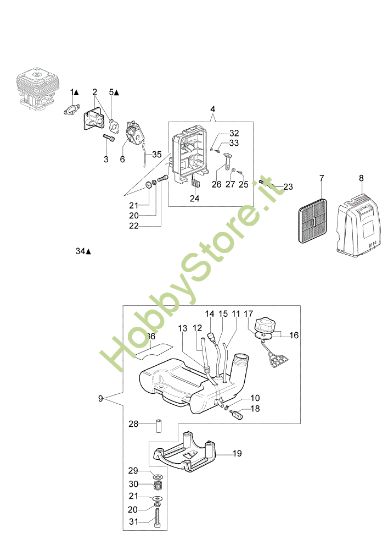 Picture of Serbatoio e filtro aria SPARTA 44 S Decespugliatore
