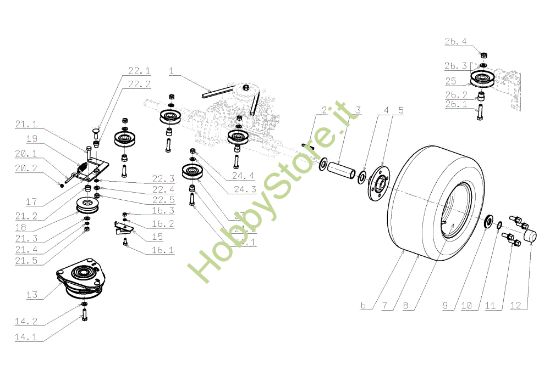 Picture of Assale posteriore EF 105J/23H Cat.2009 Trattorino (solo per il mercato tedesco)