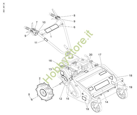 Picture of Ruota motrice - Kit targhette DR 55 H 6,5 Trinciasamenti