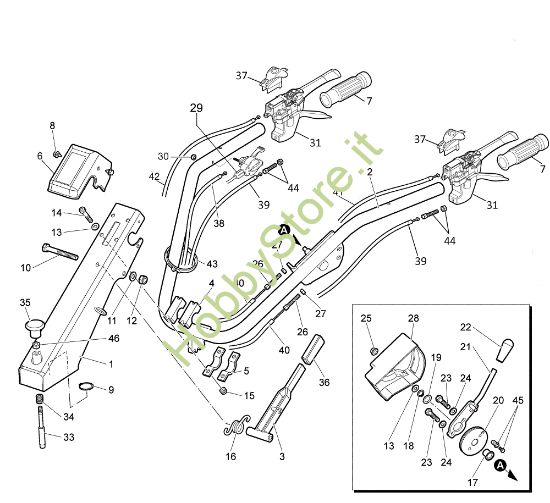 Picture of Manubrio e comandi DR 80 KR 11 Trinciasamenti