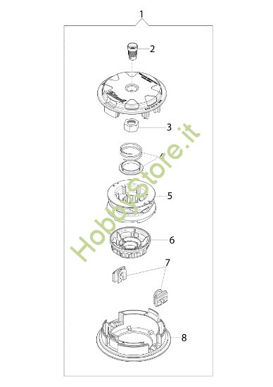 Picture of Esploso (Testina Load&Go Ø130) STARK 38 Decespugliatore