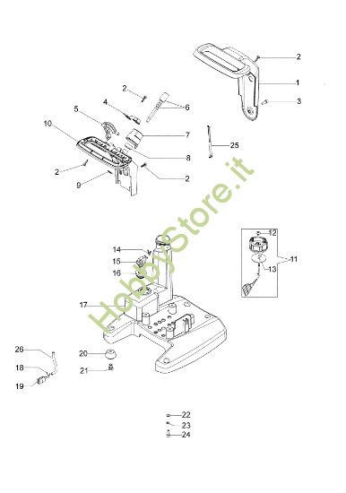 Picture of Serbatoio e impugnature MP 3000 (Euro 2) Motopompa