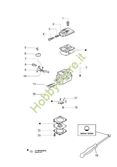 Picture of Carburatore MP 3000 (Euro 2) Motopompa