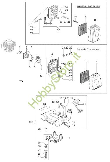 Picture of Serbatoio e filtro aria STARK 3800 S (Euro 2) Decespugliatore