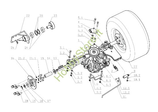 Picture of Assale anteriore TWISTER 106/16 H Trattorino