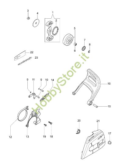 Picture of Copricatena e frizione MT 350 Motosega