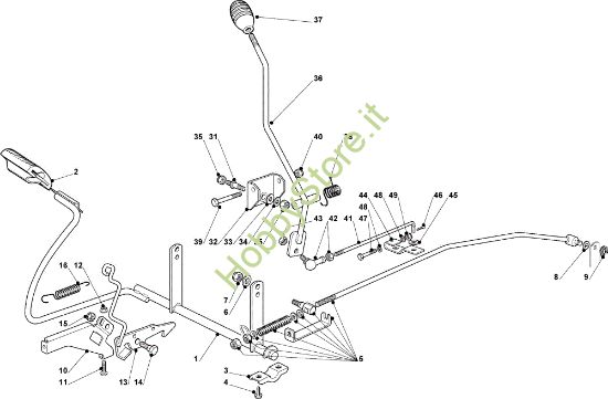 Picture of Comando freno completo EF 91C/11,5M Cat.2010 Trattorino