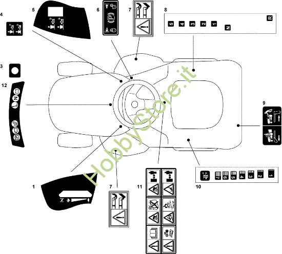 Picture of Etichette (1/2) EF 91C/11,5M France Cat.2010 Trattorino (solo per il mercato francese)