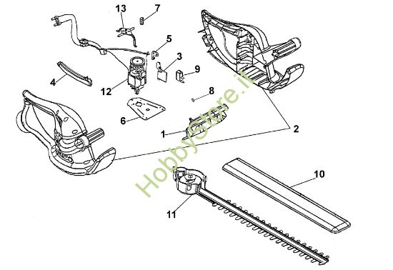 Picture of Esploso completo TS 350 E Tagliasiepi elettrico
