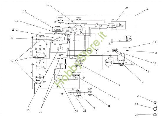 Picture of Schema elettrico EF 106J/17,5H Cat.2010 Trattorino