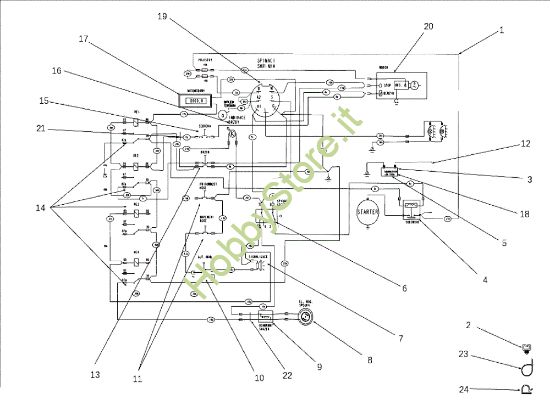 Picture of Schema elettrico EF 106J/18H Cat.2010 Trattorino