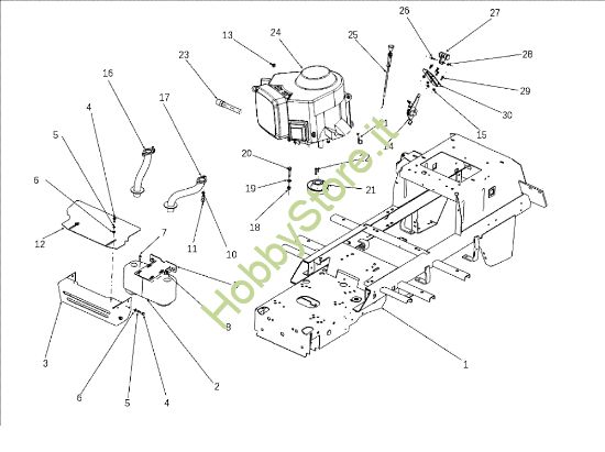 Picture of Motore EF 105J/22H Cat.2010 Trattorino (solo per il mercato tedesco)