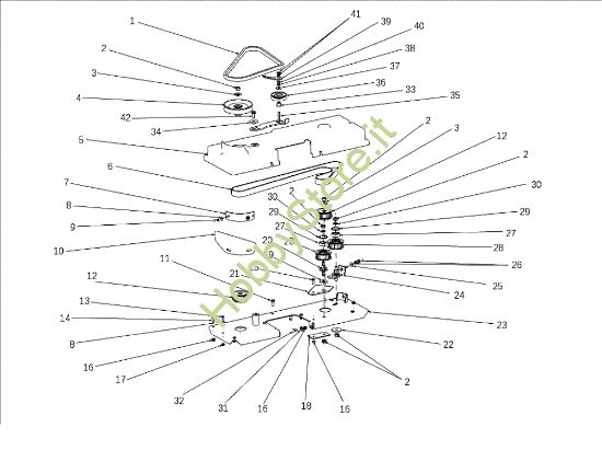 Picture of Piatto di taglio (2/2) EF 105J/22H Cat.2010 Trattorino (solo per il mercato tedesco)
