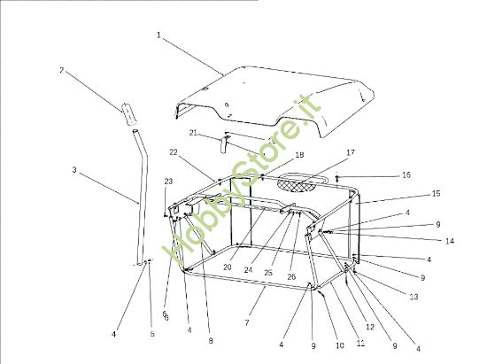 Picture of Sacco raccoglierba EF 105J/22H Cat.2010 Trattorino (solo per il mercato tedesco)