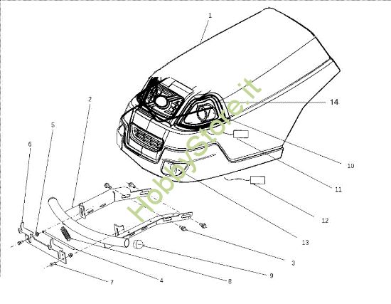 Picture of Cofano (1/3) EF 106J/16H Cat.2010 Trattorino