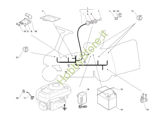 Picture of Parti elettriche EF 63C/6,5M France Cat.2010 Trattorino (solo per il mercato francese)