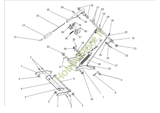 Picture of Regolazione piatto di taglio EF 106J/24H Cat.2010 Trattorino
