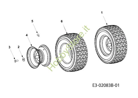 Picture of Ruote posteriori KOMMAND 80/12,5 T Cat. 2011 Trattorino